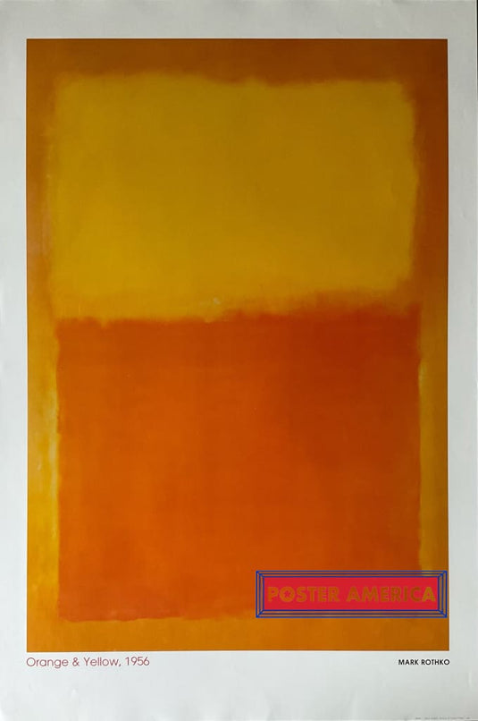 Mark Rothko Orange & Yellow Poster 24 X 36