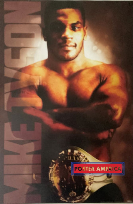 Mike Tyson Boxing Hall Of Fame Iron Poster 24 X 36 Brown With Wearing Belt