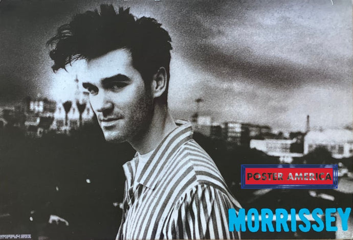 Morrissey Horizontal Black & White Portrait Shot W/ Blue Title Poster 24 X 35