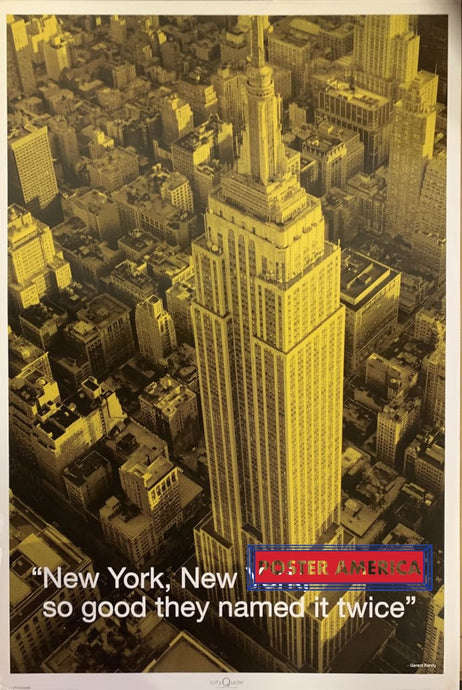 New York City Quote Yellow Tint Poster 24 X 36