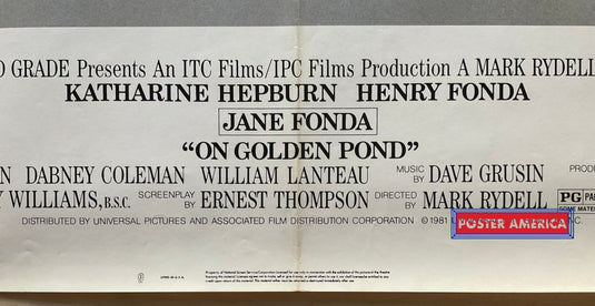 On Golden Pond Original Vintage 1981 One-Sheet Movie Poster 27 X 41