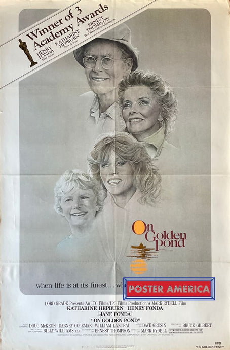 On Golden Pond Original Vintage 1981 One-Sheet Movie Poster 27 X 41