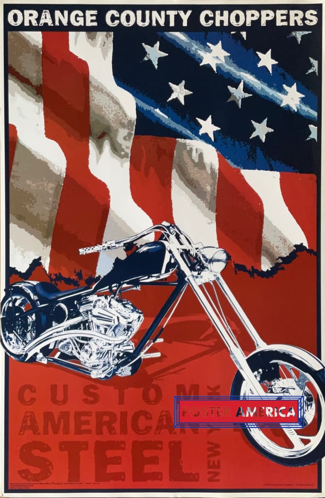 Load image into Gallery viewer, Orange County Choppers American Flag 2003 Poster 23 X 3
