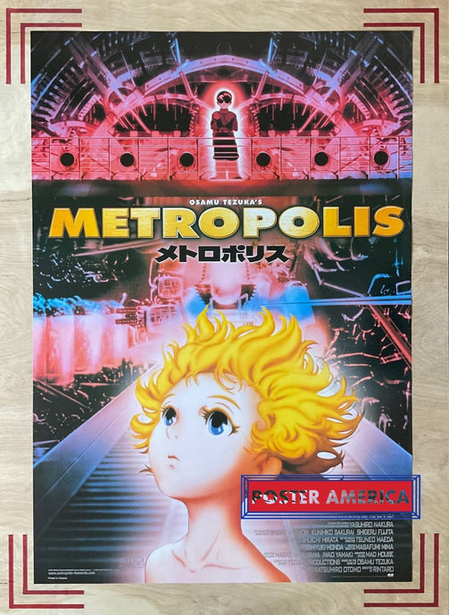 Osamu Tezukas Metropolis 2001 One Sheet Movie Poster 27 X 39 One Sheet