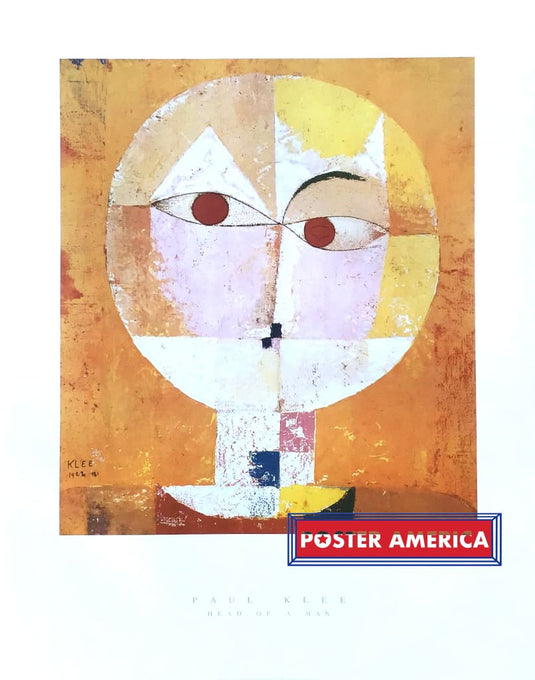 Paul Klee Head Of A Man Art Print 22 X 28 Posters Prints & Visual Artwork