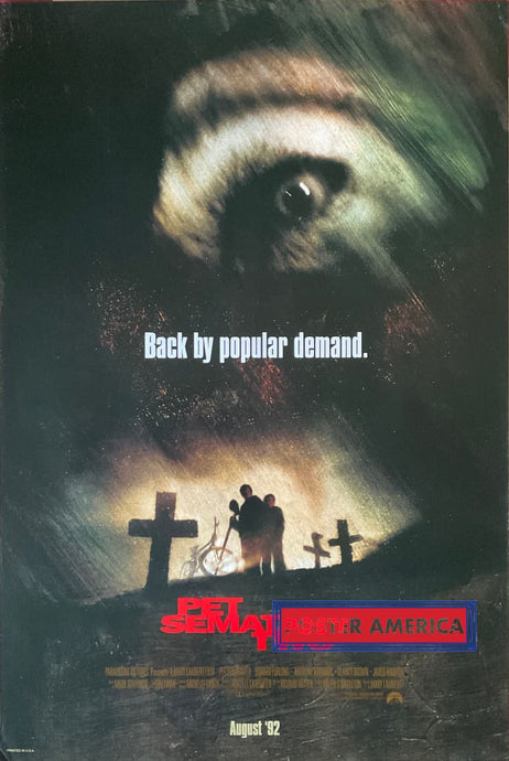 Pet Sematary Two Original 1992 Advance Movie Poster 27 X 40 One-Sheet