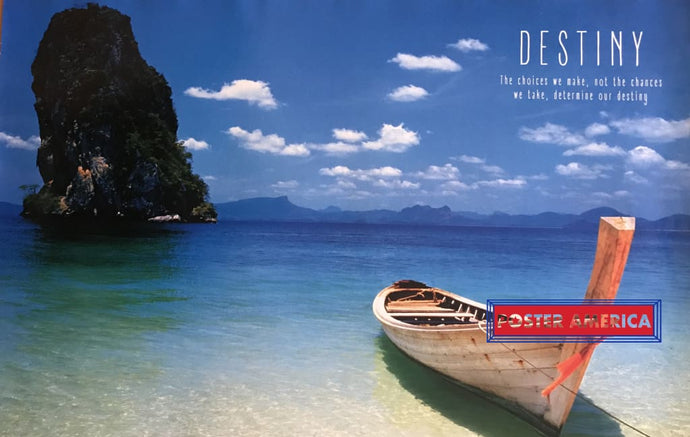 Phuket Thailand Vintage Scenic Poster With Quote 24 X36 Destiny The Choices We Make...