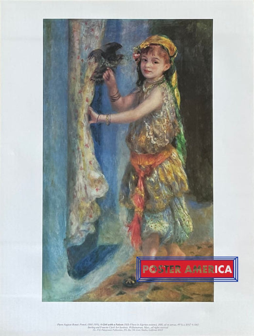 Pierre Auguste Renoir A Girl With A Falcon Vintage Art Print 19 X 25 Posters Prints & Visual Artwork