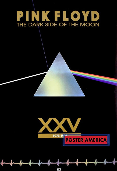 Pink Floyd Twenty Fifth Anniversary Dark Side Of The Moon Promo Poster 24 X 36 Vintage Poster