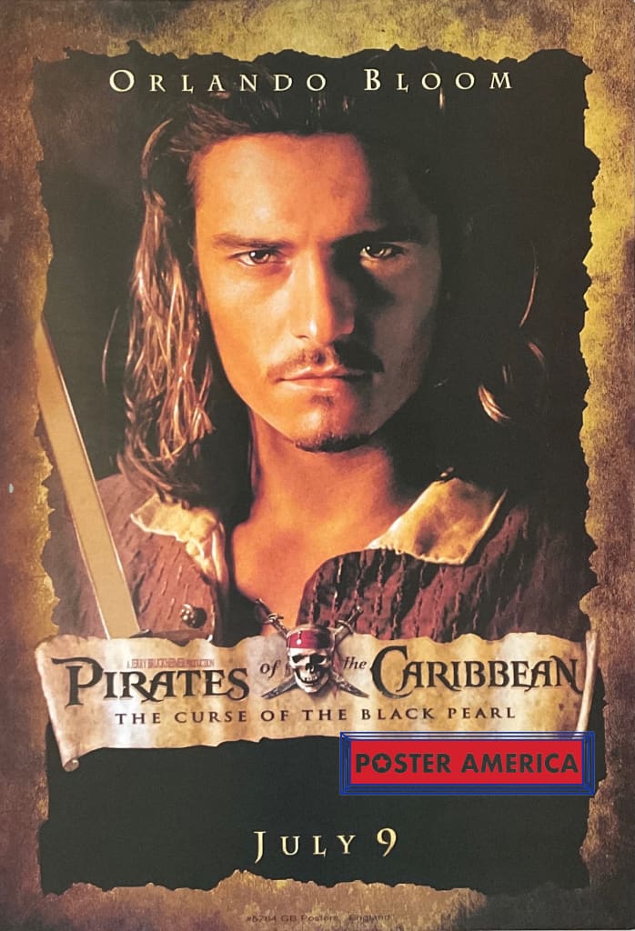Load image into Gallery viewer, Pirates Of The Caribbean Orlando Bloom Vintage Advance Poster 19.5 X 27 Vintage Poster
