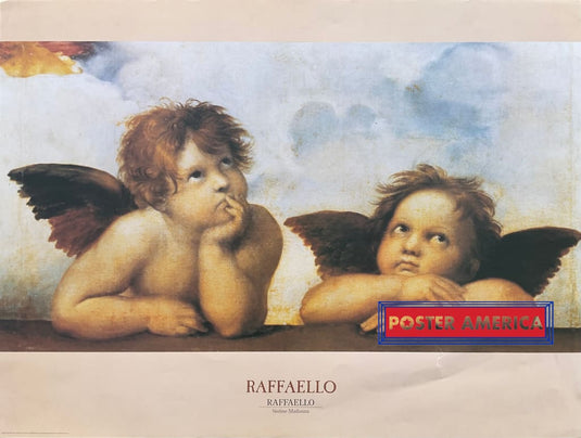 Raffaello Sanzio Da Urbino Sistine Madonna Vintage Art Print 23.5 X 31.5 Fine