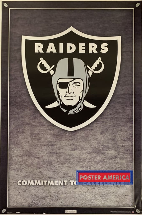 Raiders Logo Commitment To Excellence Poster 23 X 34