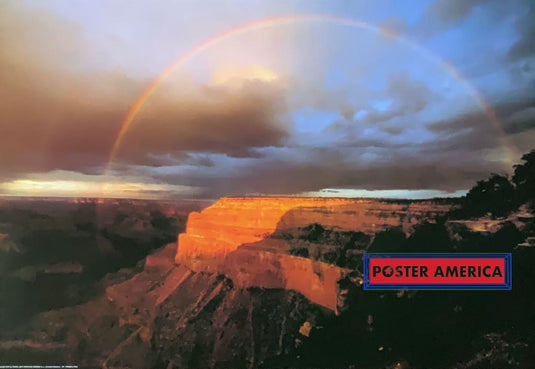 Rainbow Over The Grand Canyon Vintage 2000 Scenic Poster 24 X 35 Vintage Poster