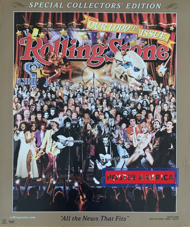 Load image into Gallery viewer, Rolling Stone Magazine Special Collectors Edition Issue #1000 Authentic Poster 22.5 X 26.5 May
