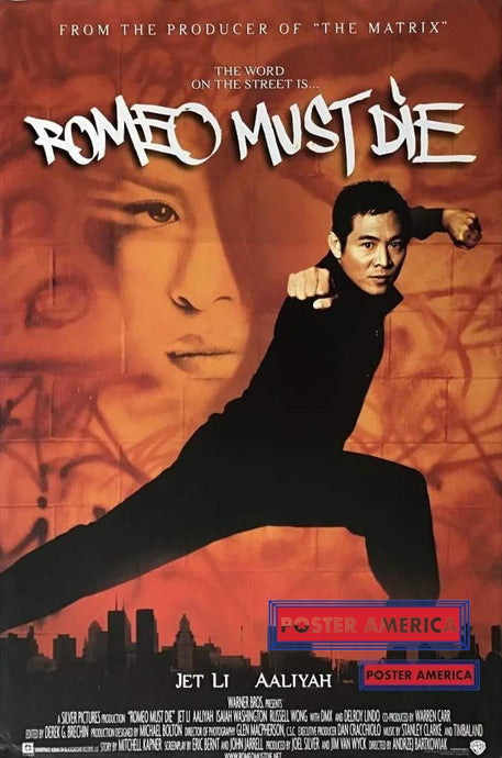 Romeo Must Die Jet Li Vintage Movie Poster 23 X 34.5