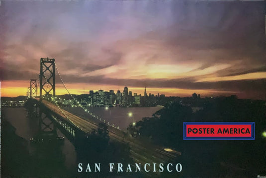 San Francisco Bay Bridge Vintage Poster 1993 PosterAmerica 36 x Scenic – 24