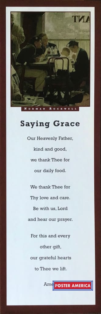 Saying Grace By Norman Rockwell Print 12 X 36 Fine Art