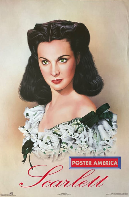 Scarlett Ohara Vivian Lee Gone With The Wind Rare 1992 Vintage Poster 23 X 35 Vintage Poster