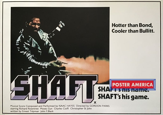 Shaft Shafts His Name. Game 1971 Reproduction Promotional Movie Poster 24 X 33.5