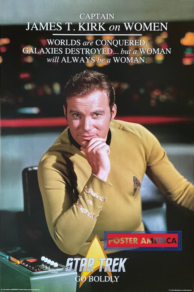 Load image into Gallery viewer, Star Trek Captain James T. Kirk On Women Poster 24 X 36
