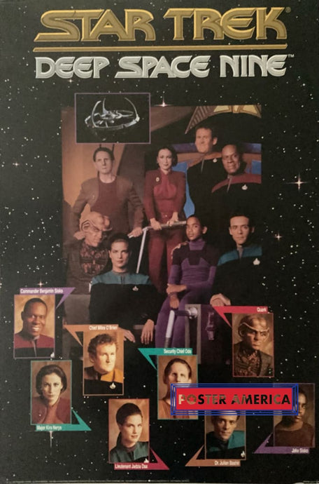 Star Trek Deep Space Nine Full Cast Vintage Poster 1993 24 X 36