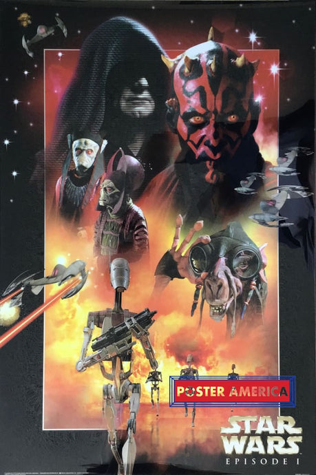 Star Wars: Episode I - The Phantom Menace Vintage Metallic Movie Poster 24 X 36 Posters Prints &