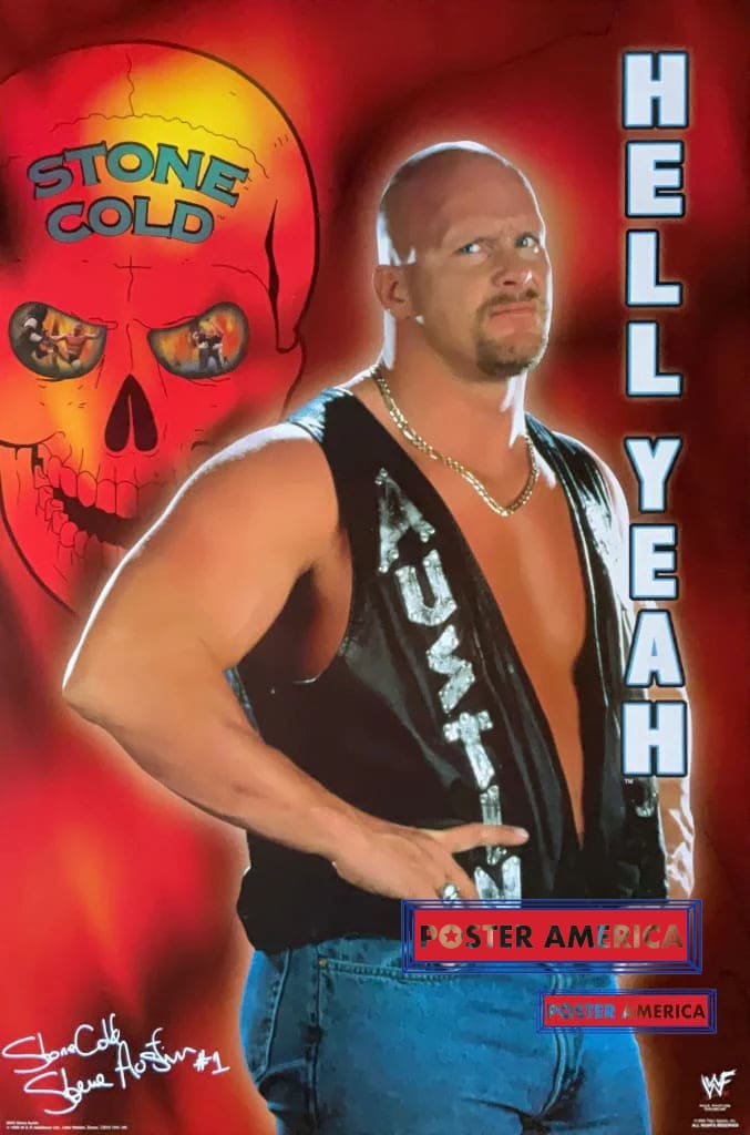 Load image into Gallery viewer, Stone Cold Steve Austin Hell Yeah Vintage Poster 24 X 36 Vintage Poster
