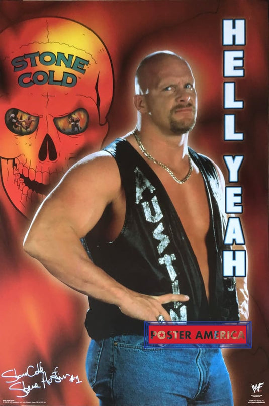 Xxx057 - Stone Cold Steve Austin Hell Yeah Vintage Poster 24 X 36 Posters Prints & Visual Artwork