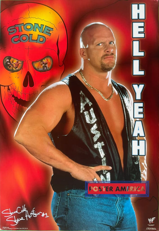 Stone Cold Steve Austin Vintage Uk Import Wrestling Poster 24 X 35