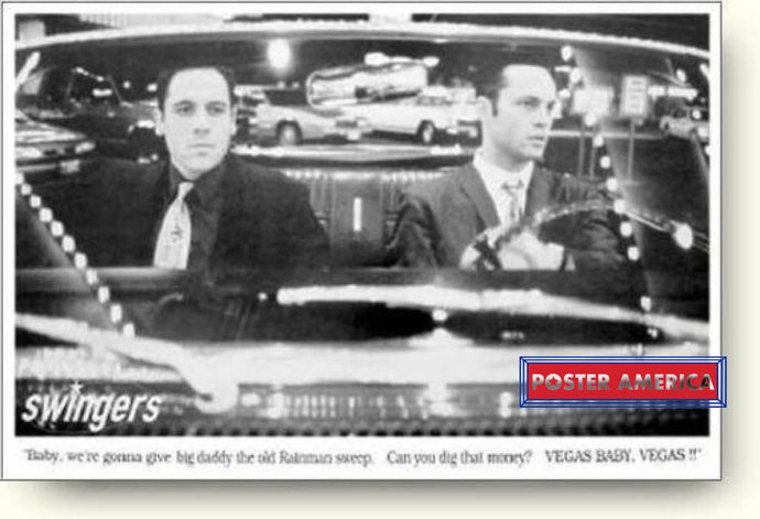 Swingers Driving Black & White Movie Poster 24 X 36