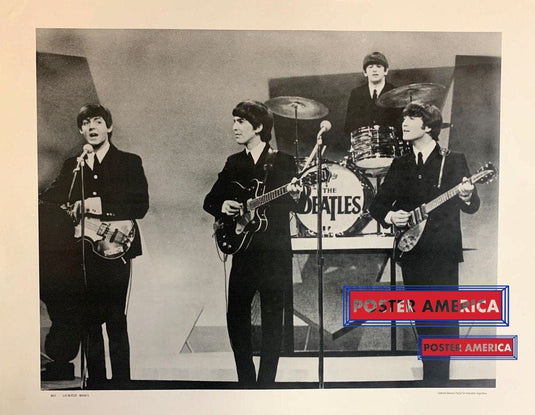 The Beatles Los Black & White On Stage Poster 22.5 X 28.5 Posters Prints Visual Artwork