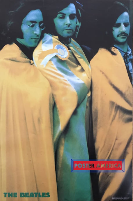 The Beatles Yellow Robes With Green Faces Vintage Poster 24 X 36 Band John Lennon