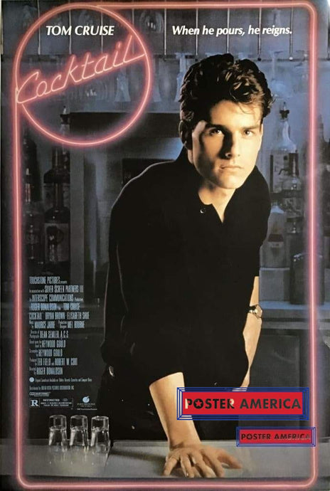 Tom Cruise Cocktail Vintage Movie Poster 23.5 X 35