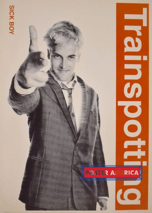 Trainspotting Sick Boy Johnny Lee Miller Finger Guns Movie Poster 24 X 34 Posters Prints & Visual