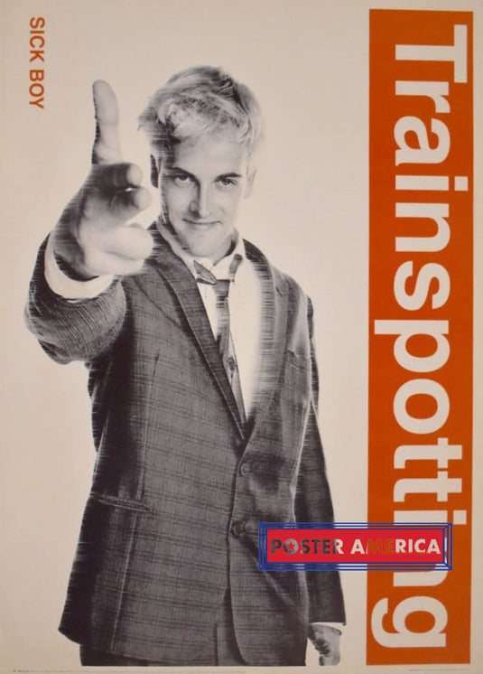 Trainspotting Sick Boy Johnny Lee Miller Finger Guns Movie Poster 24 X 34 Posters Prints & Visual