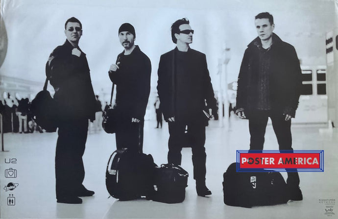 U2 Horizontal Black & White Group Shot Vintage 2001 22.5 X 34.5 Poster