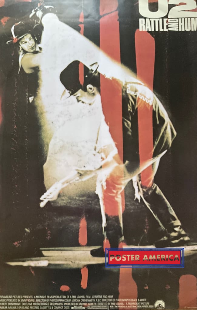 Load image into Gallery viewer, U2 Rattle &amp; Hum 1988 One Sheet Original Movie Poster 24.5 X 39 Vintage Poster
