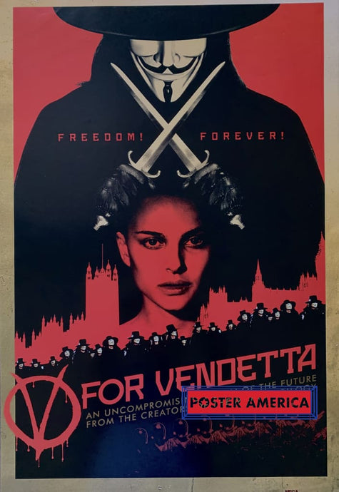 V For Vendetta Freedom Forever 24 X 36 Movie Poster