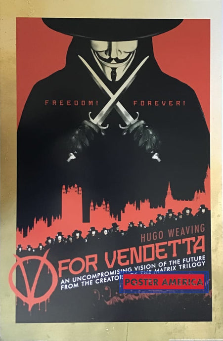 V For Vendetta Hugo Weaving Movie Poster 23.5 X 36