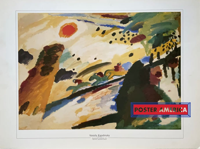 Vassily Kandinsky Romantische Landschaft Vintage Italian Import Art Print 23.5 X 31.5 Fine