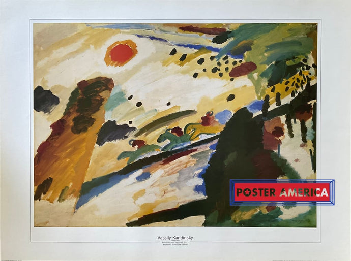 Vassily Kandinsky Romantische Landschaft Vintage Italian Import Art Print 23.5 X 31.5 Fine