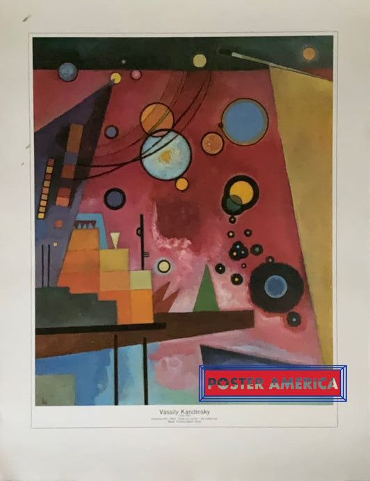 Vassily Kandinsky Schweres Rot Vintage Italian Import Art Print 23.5 X 31.5 Fine