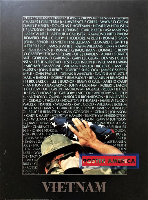 Vietnam Memory Wall Vintage 1998 Poster 24 X 32