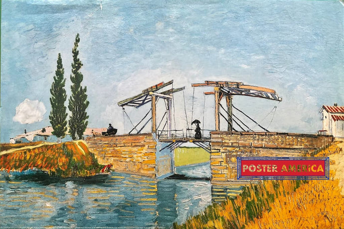 Vincent Van Gogh Le Pont De Langlois Arles Vintage Swedish Import Art Poster 24 X 36