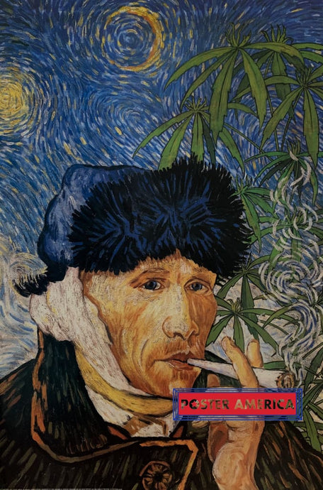 Vincent Van Joint Gogh Smoking 1994 Poster 24 X 36 Vintage Poster