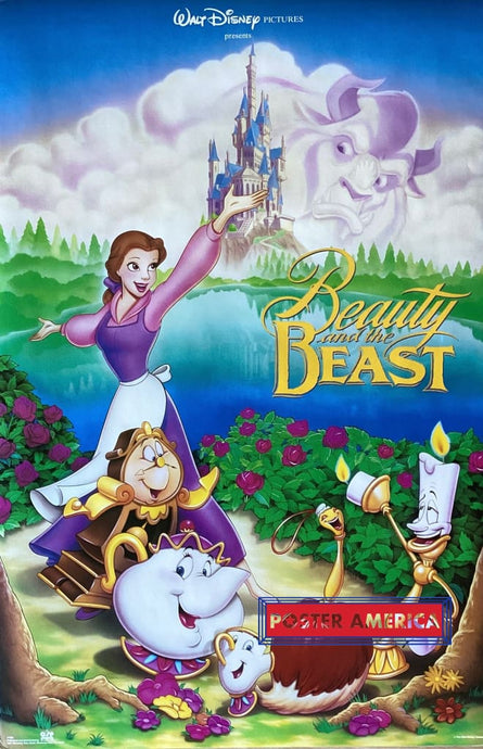 Walt Disney Beauty And The Beast Vintage Poster 23 X 34.5 Posters Prints & Visual Artwork