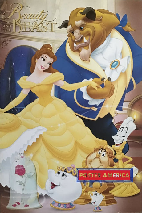 Walt Disneys Beauty And The Beast Animated Movie Poster 24 X 36