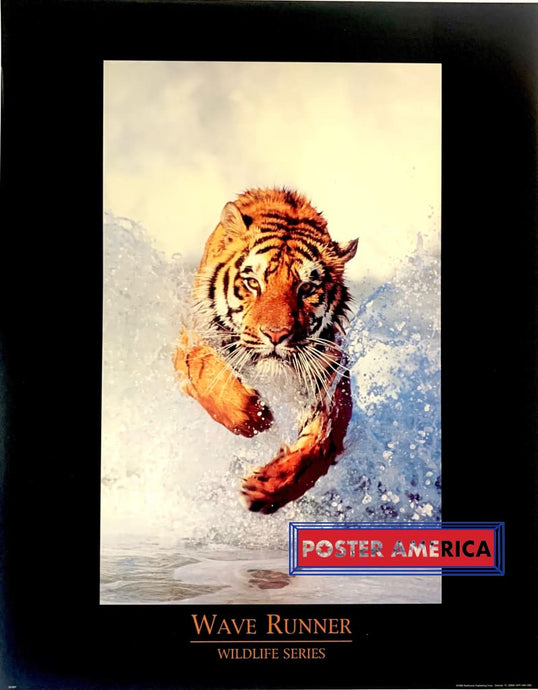 Wave Runner Tiger Poster 22 X 28 Vintage Poster