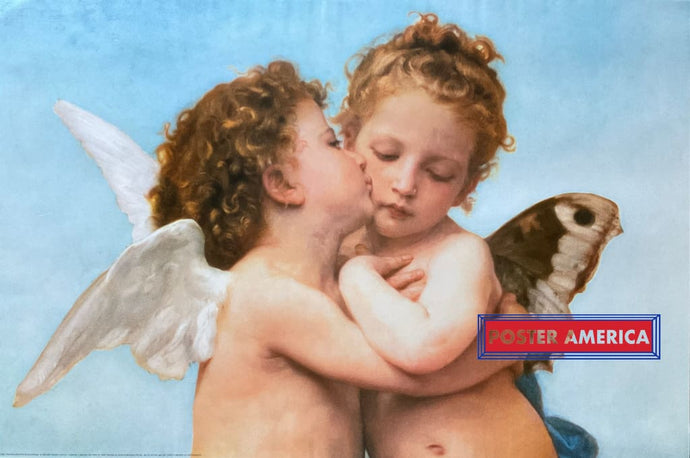 William-Adolphe Bouguereau Le Premier Baiser Vintage 1999 Art Poster 24 X 36