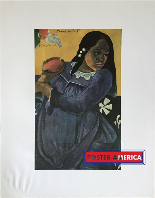 Woman With Mango By Paul Guaguin Fine Art Reproduction Poster 22 X 28 Print